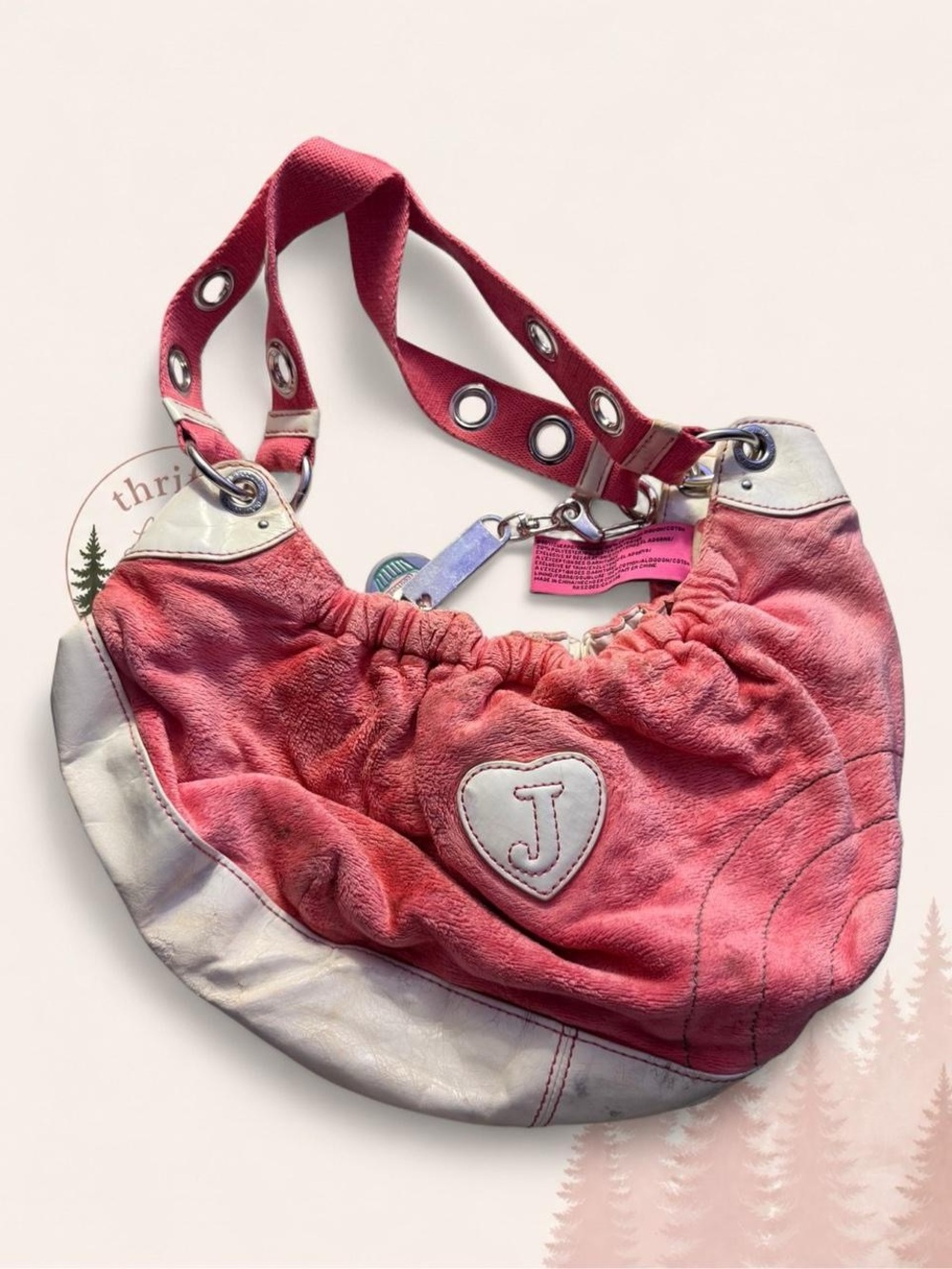 Vintage Juicy Couture Pink Velour Shoulder Bag 💖 Y2K
